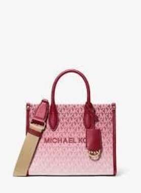 Michael Kors Mirella Small Ombré Signature Logo Convertible Crossbody Bag in Dra
